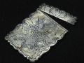 Silver embossed calling card case 1870